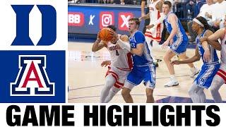 #12 Duke vs #17 Arizona Highlights | NCAA Men's Basketball | 2024 College Basketball