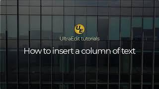 Insert column of text with UltraEdit text editor