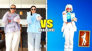 FORTNITE ICON SERIES & TIKTOK DANCES IN REAL LIFE (Social Climber, Popular Vibe, Starlit, Chapter 5)