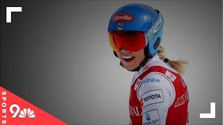 Mikaela Shiffrin scores rare downhill win to extend World Cup lead