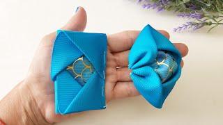 DIY Hair Bow, made with 2 inches of Grosgrain Ribbon | Como hacer un Moño con Listón Gros de 5 cm