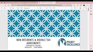 Taxation of Non-residents & Double Tax Agreements