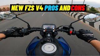 New Yamaha FZS V4 Pros and Cons| FZS V4 BS7 in 2024 |