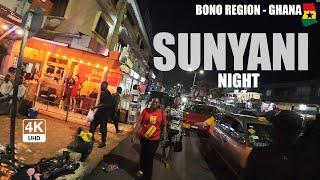 Sunyani Walk Tour E27 Night life in the Bono Region of Ghana 4K