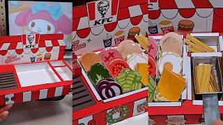 DIY手工制作迷你汉堡摊|Make Mini Burger Stands#沉靜式 #diy #sticker