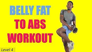 BELLY FAT TO ABS WORKOUT - 20 Min Standing Belly Fat Shredder Dumbbell Workout
