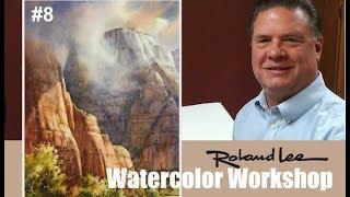 Watercolor Lesson - How to paint Storm Clouds on Mountains