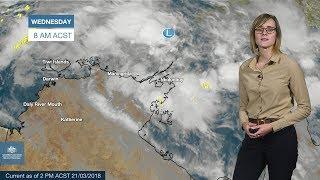 Weather Update:  Possible tropical cyclone near the Top End of the NT, 21 March 2018