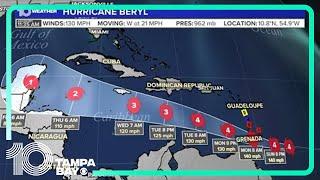 Tracking the Tropics: Category 4 Hurricane Beryl prompting storm watches and warnings