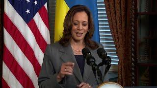 Kamala Harris says Ukraine handing over territory is form of surrender, not peace  | VOA News