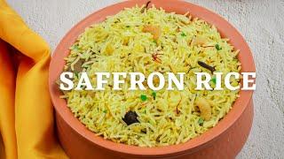 Easy Saffron Rice Recipe | Quick and Easy Vegetarian Rice Recipe