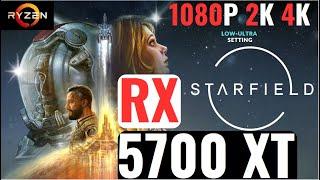 RX 5700 XT test in Starfield | Ryzen 9 5900X | 1080p - 1440p - 4K | Low - Ultra Setting