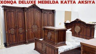 DELUXE MEBELDA KATTA AKSIYA VA SKIDKA XOXLAGAN TURDAGI MEBEL+PLISOS+PASUDA NABOR