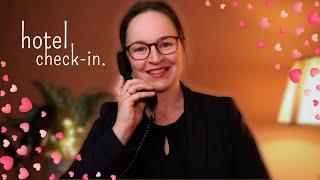 ASMR | valentijn hotel check-in ️ | roleplay met sound effects ️