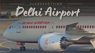 Delhi Airport Plane Spotting | Golden Hour Arrivals and Departures | Runway 29L/R | Close-up Action