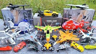 Unboxing and Testing Pesawat Terbang,Helikopter Pemadam,Jet Tempur,Airbus,Racing Drone & Racing Car