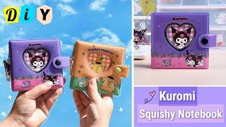 How to make kuromi squishy notebook at home _ DIY squishy notebook