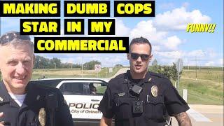 Forcing Dumb Cops To Star In My Commercial! First Amendment Audit! Olewein, IA! #funny #comedy #1a