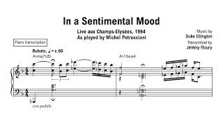 Michel Petrucciani - In a Sentimental Mood - Piano solo transcription