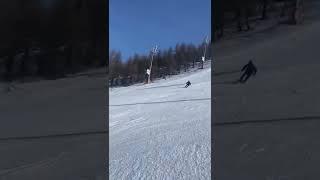 High speed slide  #shorts #skiing #fail