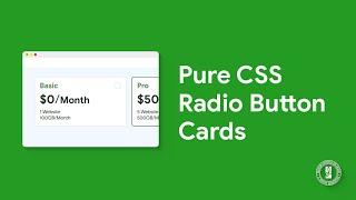 Radio Button Card only with HTML & CSS - Live Coding | EL Creative Media