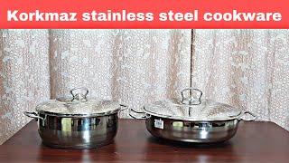 Korkmaz stainless steel cookware set | Unboxing and review | Best of 2020