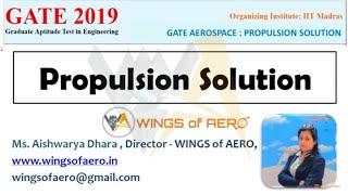 Propulsion:GATE 2019 Solved Paper || GATE  Aerospace 2019 || Ms. Aishwarya Dhara