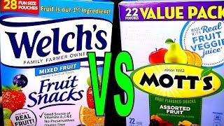 Welch's vs Mott's Fruit Snacks - What is the Best Fruit Snack to Buy - FoodFights Live Food Reviews