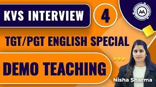 KVS INTERVIEW TGT /PGT English ||  Demo Teaching|| By Nisha Sharma Achievers Academy ||