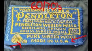 Pendleton 100% Virgin Wool Label 60's 70's What is it?