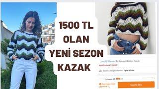 GÖRENLER ÇOK SEVDİ  | MANGO YENİ SEZON 1500 TL OLAN KAZAĞI YAPIYORUZ | DETAYLI ANLATIM  #crochet