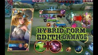 MOST TRY HYBRID FORM EDITH SAVAGE KILLING MACHINE 20 KILLS #mobilelegends #mlbb