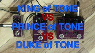 MXR Duke of ToneとKing, Prince of Toneを比較したよ。Comparison of MXR Duke,  King , and Prince of Tone.