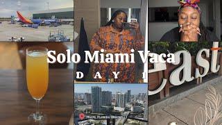 MIAMI BIRTHDAY VLOG | SOLO TRAVEL VLOG - Day 1: My very first flight + EAST Miami Hotel + More