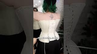 Modesty panels in corsets