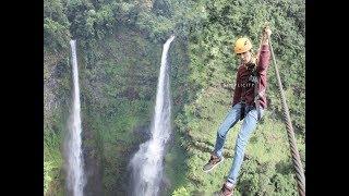The Most Extreme Zip-Line(I have ever tried) Tad fan waterfall Laos