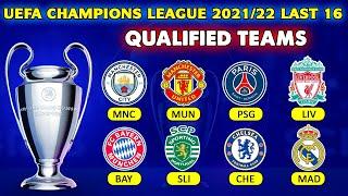 All Qualified Teams UEFA Champions League Round Of 16.