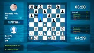 Chess Game Analysis: Eeer75 - Pradeep Rwt : 1-0 (By ChessFriends.com)