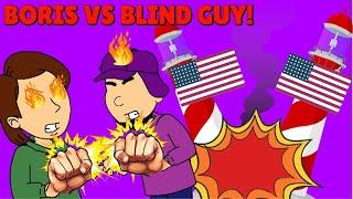 Boris Wrestles Purple Blind Guy And Gets Ultimate Punishment Day/Grounded!