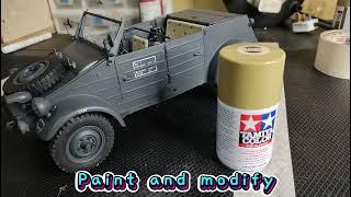 Rochobby 1/12 RC model Type82 RWD Kubelwagen change colour and modify