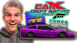 BUILDING A C6 CORVETTE IN 3 DIFFERENT GAMES!!! (PIXEL CAR RACER + FORZA HORIZON 5 + CAR X)