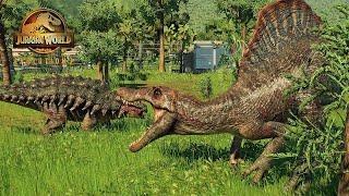 SPINOSAURUS VS ANKYLOSAURUS - Jurassic Park 3 | Jurassic World Evolution 2