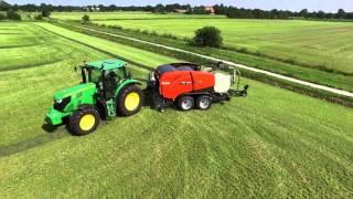 KUHN new FB / FBP - Round Baler-Wrapper Combinations (In action)