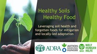 Healthy soils, healthy food - Leveraging soil health and forgotten foods for mitigation and locally-