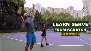 Learn Tennis Serve From Scratch - 6 Steps (TENFITMEN - Episode 174)