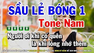 Karaoke Sầu Lẻ Bóng 1 | Nhạc Sống Tone Nam Dễ Hát | Karaoke Huỳnh Lê