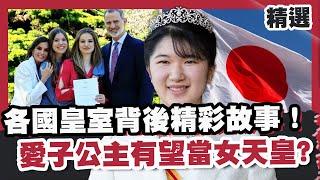 各國皇室背後精彩故事！日本繼位戰開打愛子公主有望當女天皇？高顏值西班牙歐洲皇室最窮？ 【優選話題】