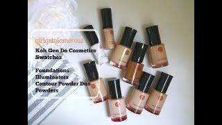 Koh Gen Do Cosmetics | Foundation * Illuminator * Powder *  Swatches | girlgetglamorous