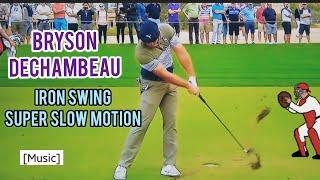 Bryson Dechambeau Golf Swing in Super Slow Motion,  face on