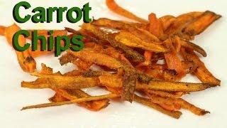 Carrot Chips - A Healthy Snack Recipe by Rockin Robin